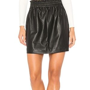Splendid Faux Leather Paperbag Skirt Vegan!
